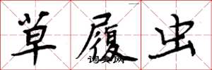周炳元草履虫楷书怎么写