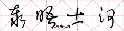 王冬龄泰晤士河草书怎么写