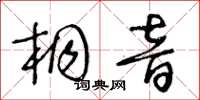 王冬龄桐音草书怎么写