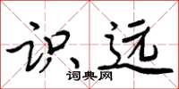 周炳元识远楷书怎么写