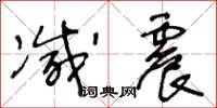 王冬龄减震草书怎么写