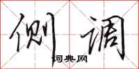 田英章侧调行书怎么写