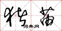 王冬龄猪苗草书怎么写