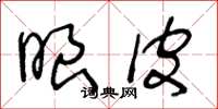 王冬龄眼皮草书怎么写