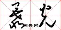 刘少英暴光草书怎么写