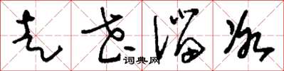 刘少英走花溜冰草书怎么写