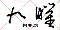 刘少英九曜草书怎么写