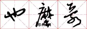刘少英也么哥草书怎么写