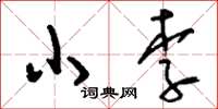 刘少英小李草书怎么写