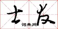 刘少英士友草书怎么写