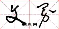 刘少英文界草书怎么写