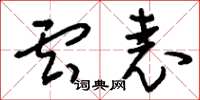 刘少英云表草书怎么写