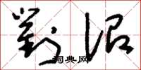 刘少英对诏草书怎么写