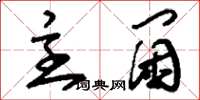 刘少英主阃草书怎么写