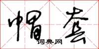 王冬龄帽套草书怎么写