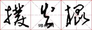 刘少英拨火棍草书怎么写