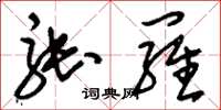刘少英张罗草书怎么写