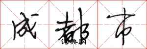 段相林成都市行书怎么写