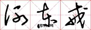 刘少英河东戒草书怎么写