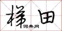 段相林梯田行书怎么写