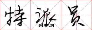 段相林特派员行书怎么写