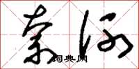 刘少英奈河草书怎么写