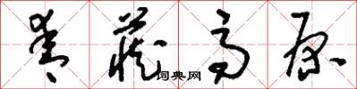 刘少英青藏高原草书怎么写