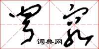 刘少英穹穷草书怎么写