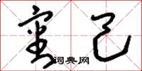 刘少英审己草书怎么写