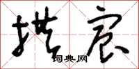 刘少英拱宸草书怎么写