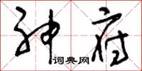 刘少英神府草书怎么写