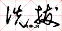 刘少英洗拔草书怎么写