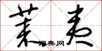 刘少英莱夷草书怎么写