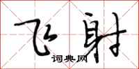 段相林飞射行书怎么写