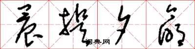 刘少英晨提夕命草书怎么写