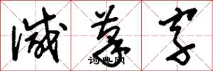 刘少英减笔字草书怎么写
