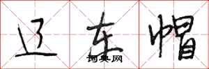 段相林辽东帽行书怎么写