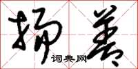 刘少英扬善草书怎么写
