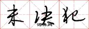 段相林未决犯行书怎么写