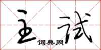 段相林主试行书怎么写