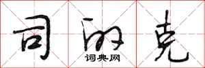 段相林司的克行书怎么写