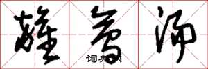 刘少英杂会汤草书怎么写