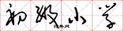 刘少英初级小学草书怎么写
