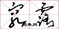 刘少英穷露草书怎么写