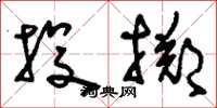 刘少英投掷草书怎么写