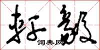 刘少英轩毅草书怎么写