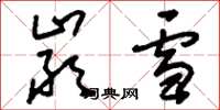 刘少英严雪草书怎么写