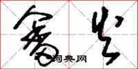刘少英畲火草书怎么写