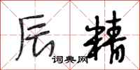 段相林辰精行书怎么写