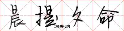 段相林晨提夕命行书怎么写